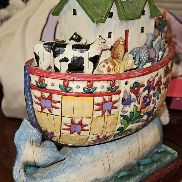 Noah Ark lamp with shade set of 2 - Picture 4 of 9